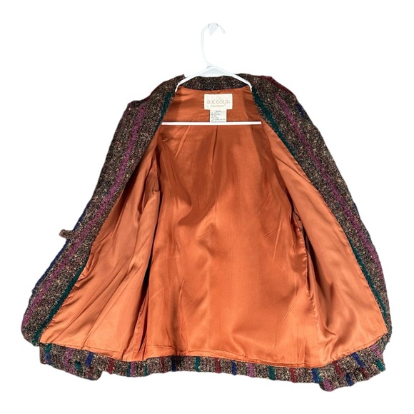 D.K. Gold Don Kenny Women’s 12 Wool Blend Vintage Boho Blazer Jacket 1980s Artsy - Picture 11 of 13